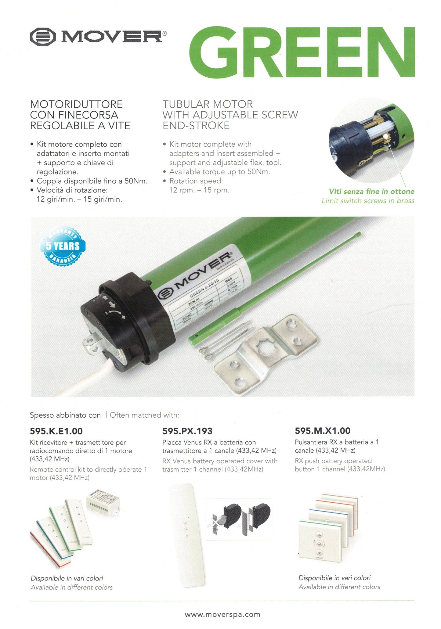 Motoriduttore MOVER GREEN